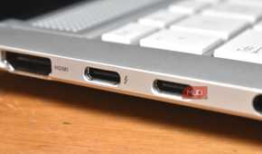 thunderbolt ports on laptop.