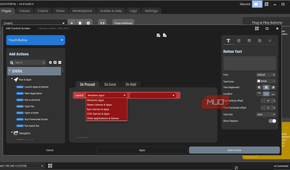 Touch Portal Editor Control Screen Launch apps and games option selected 1
