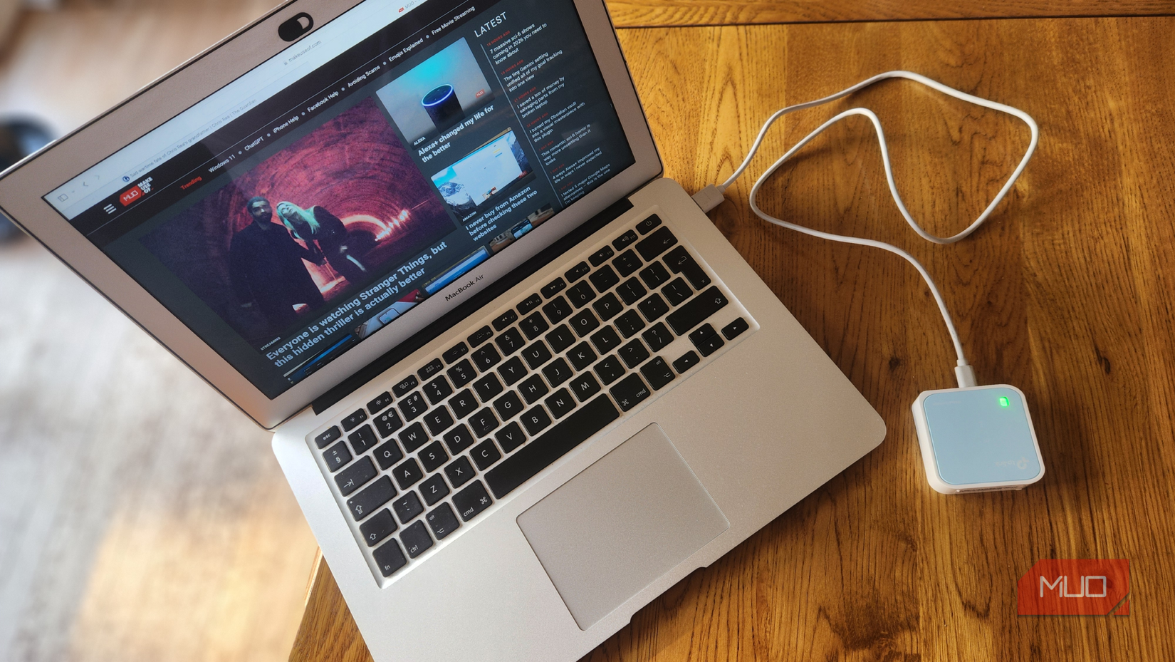 Your router has a USB port on the back and you should be using it