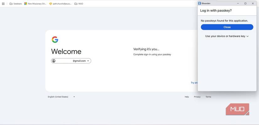 Trying passkeys with Gmail