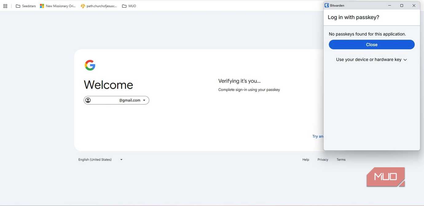 Trying passkeys with Gmail