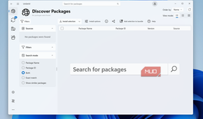 UniGetUI discover menu