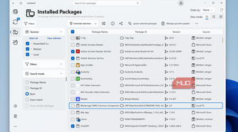 UniGetUI uninstall menu
