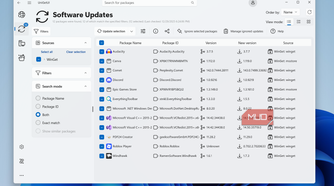 UniGetUI update menu