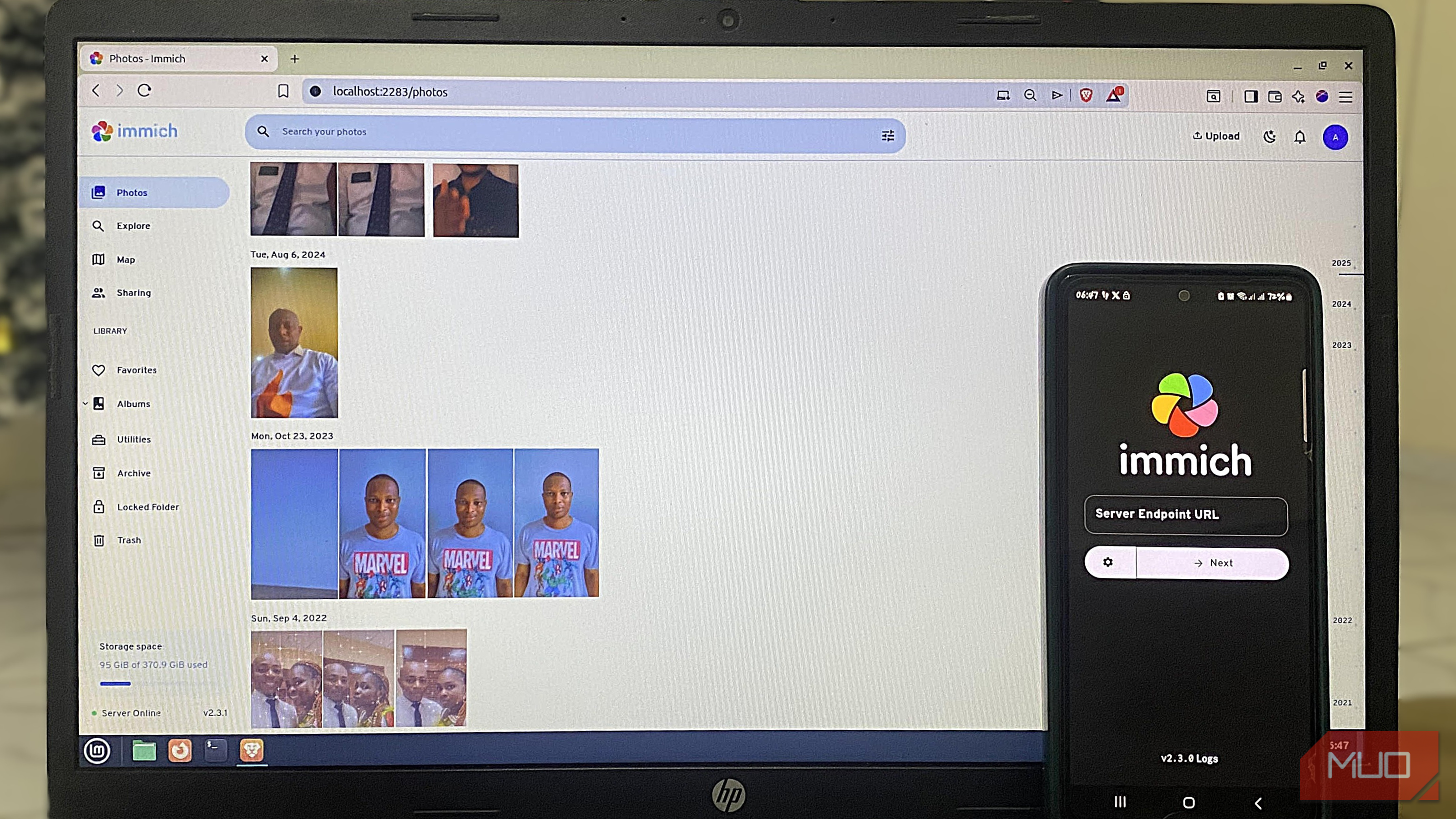Using Immich for photo backups
