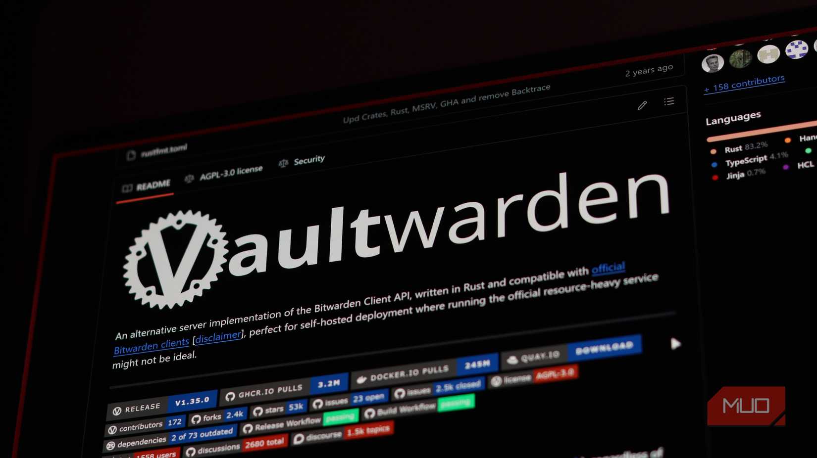 Vaulvwarden GitHub page.