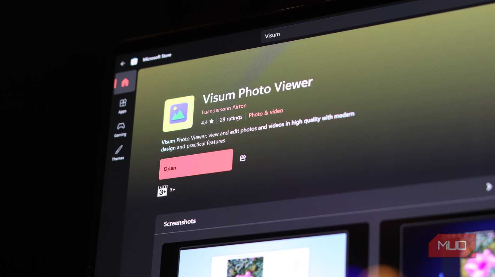 Visum Photo Viewer Microsoft Store page.