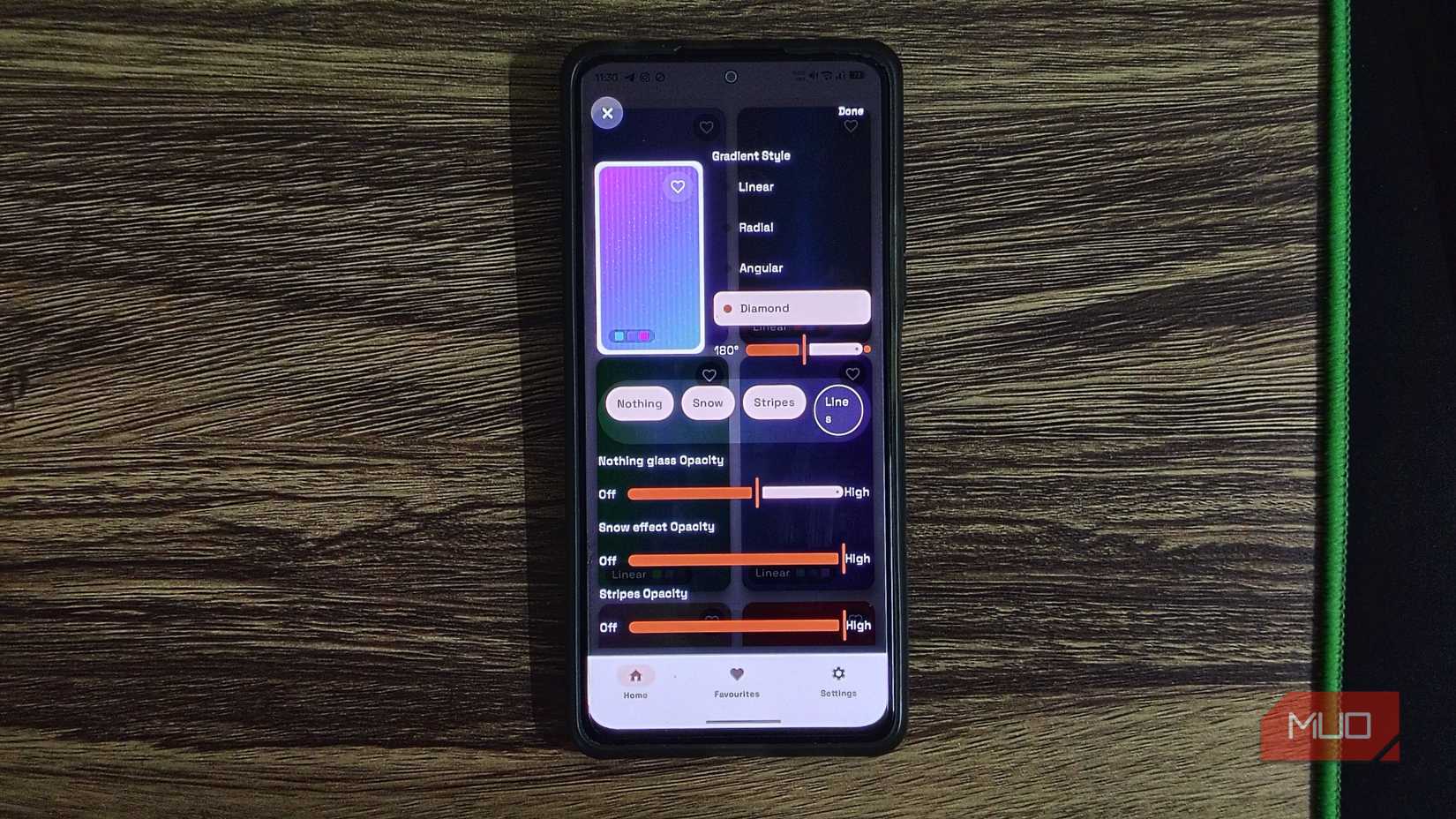 Personalización de fondos de pantalla en la aplicación Waller en Android.
