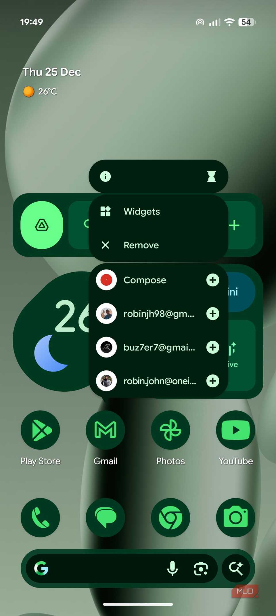Información de la aplicación en Google Pixel 10 Pro