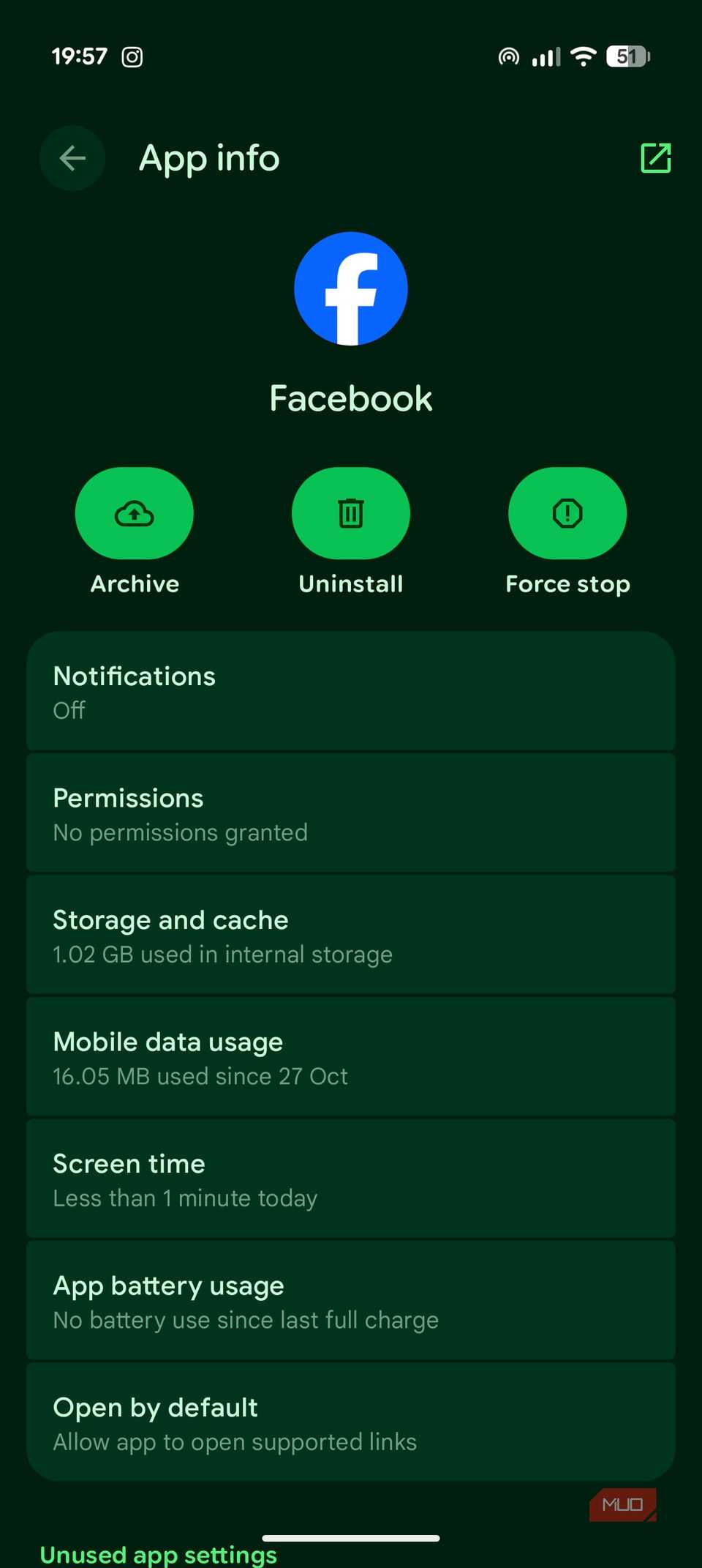 Botón de desinstalar en el Google Pixel 10 Pro