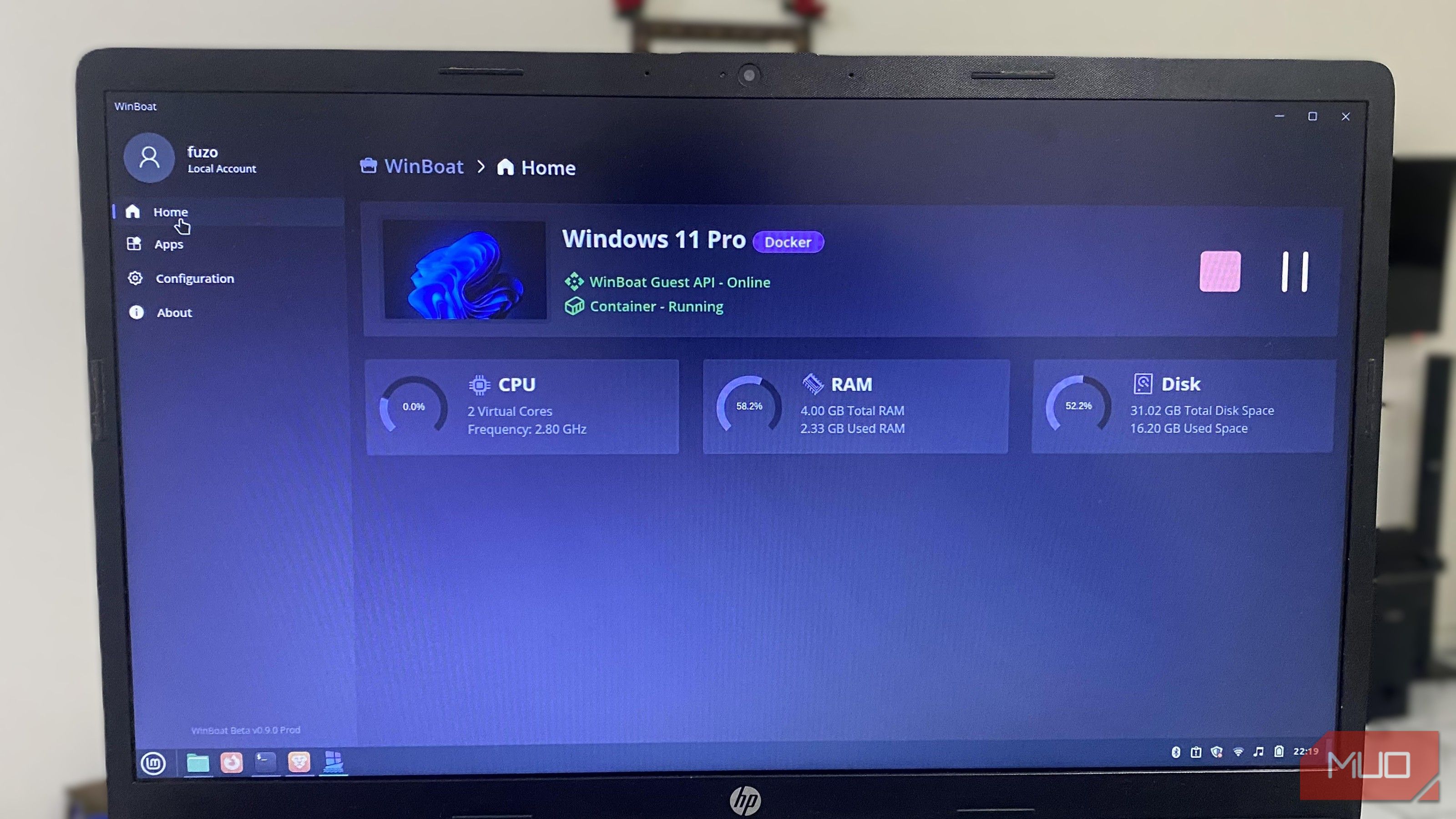 WinBoat on Linux Mint