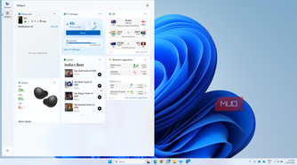 Windows 11 Widgets panel on desktop