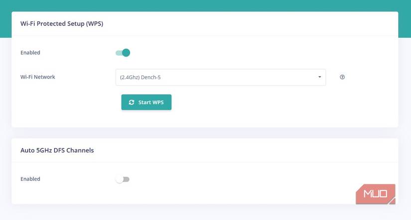wps options on router.