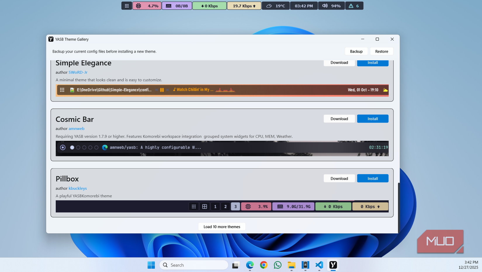 I added a Mac-style menu bar to Windows and it's actually better