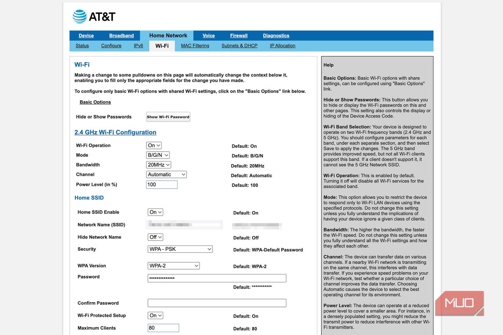 02 ATT Router Wi-Fi Settings