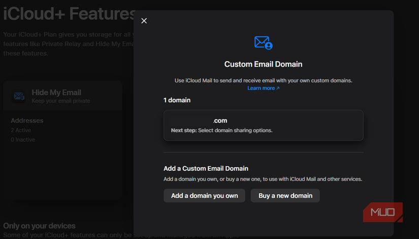 03 iCloud Email Address Domain Confirm