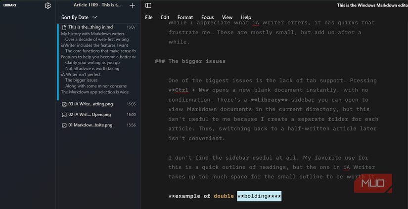 This is the only Markdown editor I’ll ever use on Windows