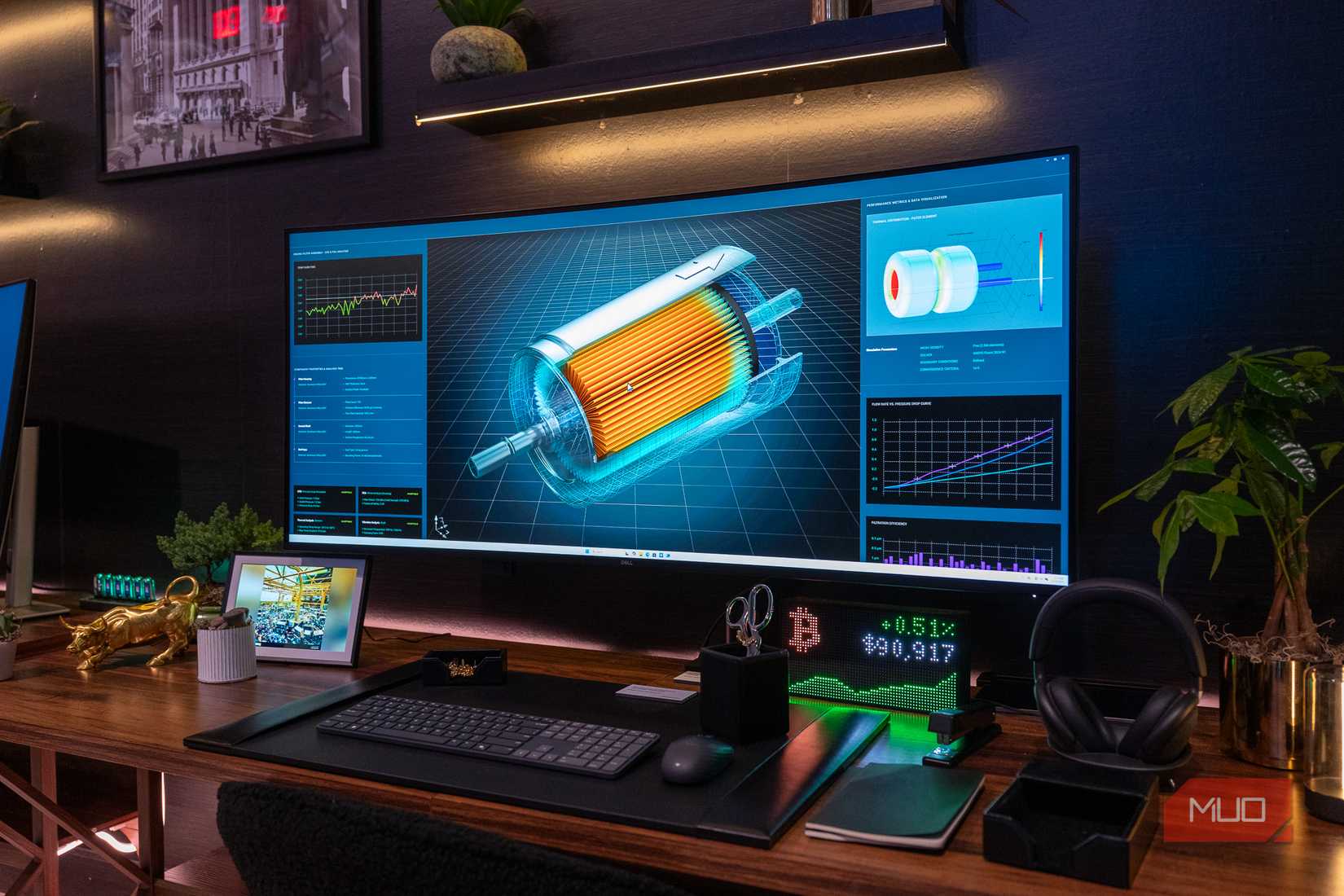 Dell UltraSharp 52 Thunderbolt Hub Monitor (U5226KW) sitting on a table.