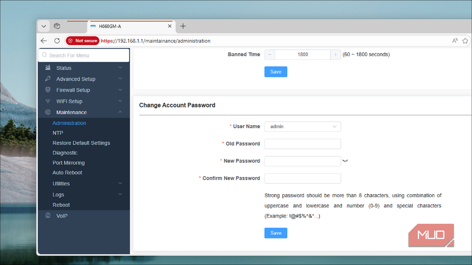 زبانه مدیریت باز در پنل ادمین روتر Aitel