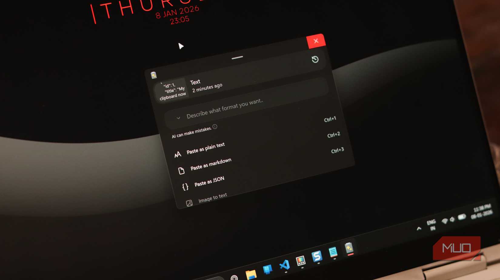 Advanced Paste on Windows 11 desktop.