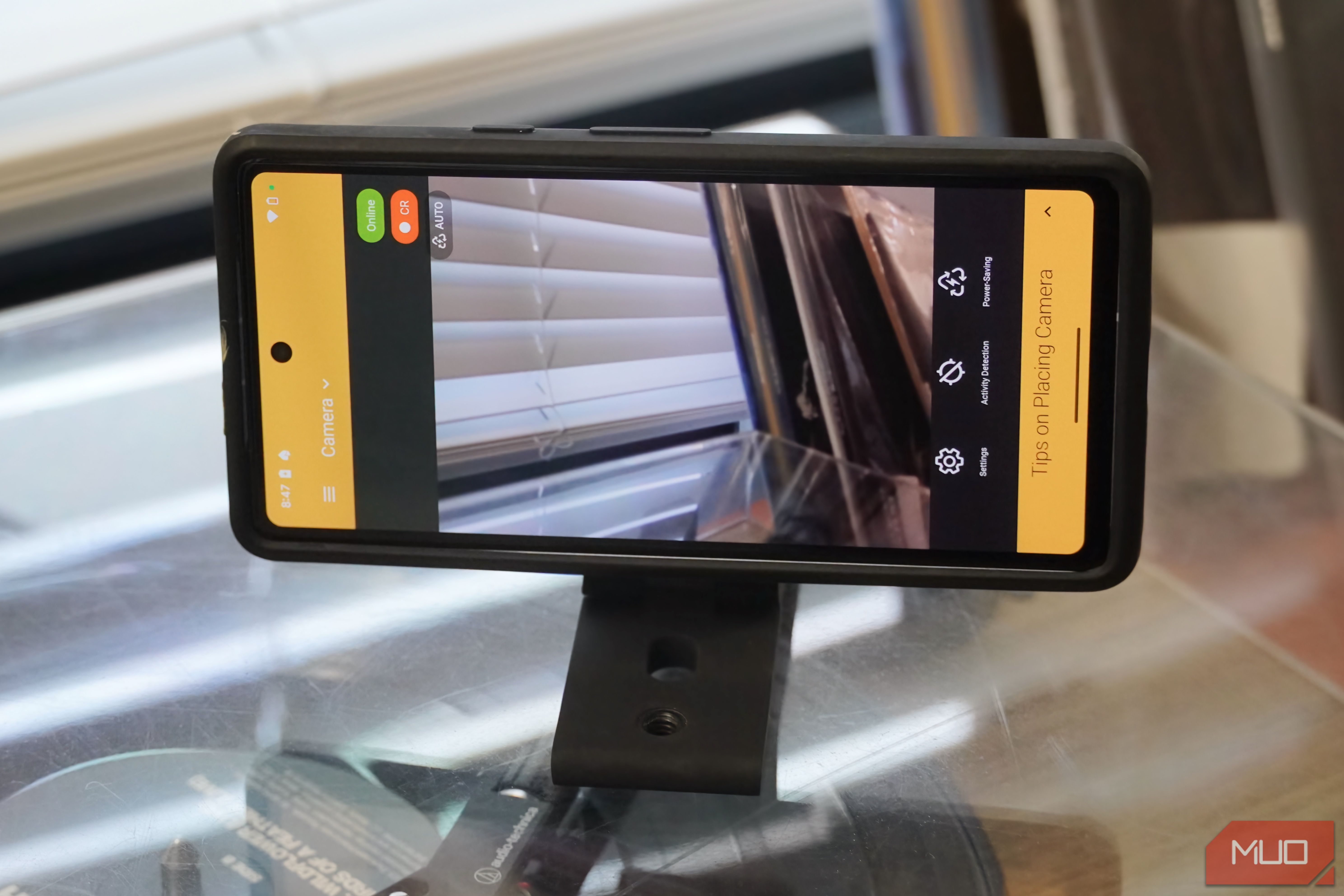 A Google Pixel 7a recording live video with Alfred.