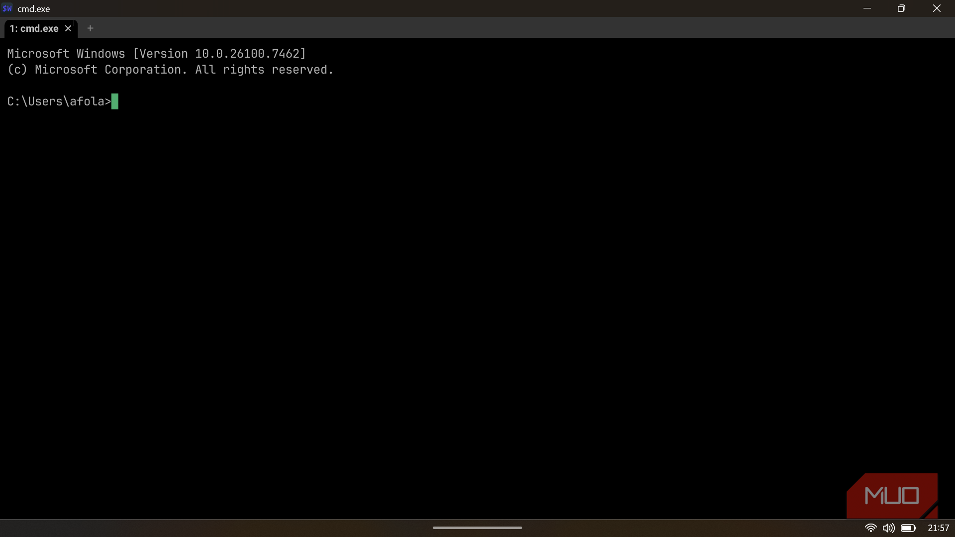 An open WezTerm window displaying the standard version header and user path.