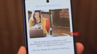 The AT&T app notification screen pre-installed on a Samsung Galaxy phone.
