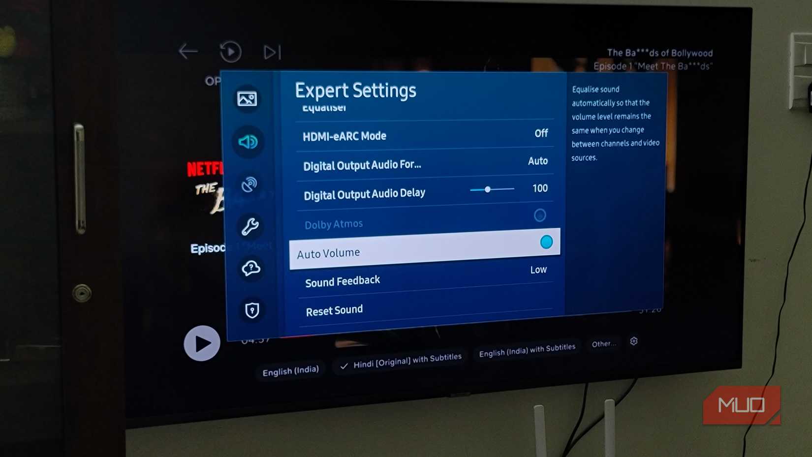 Auto volume option on Samsung Smart 4K TV
