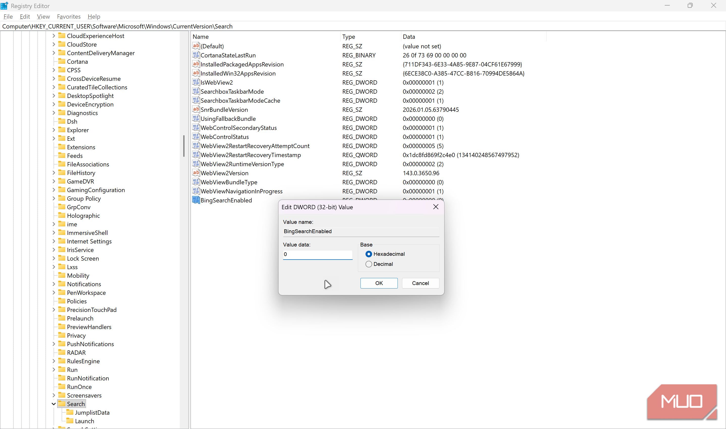 I stopped Windows from searching the web and my Start menu is instant now