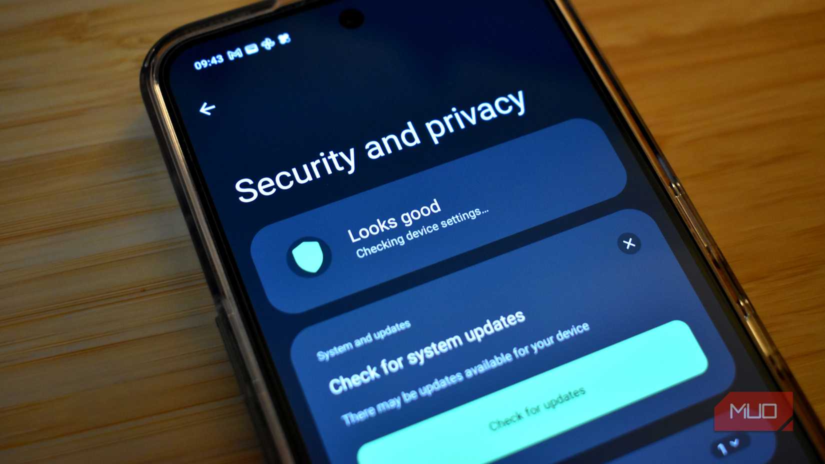 checking security and privacy settings android smartphone.