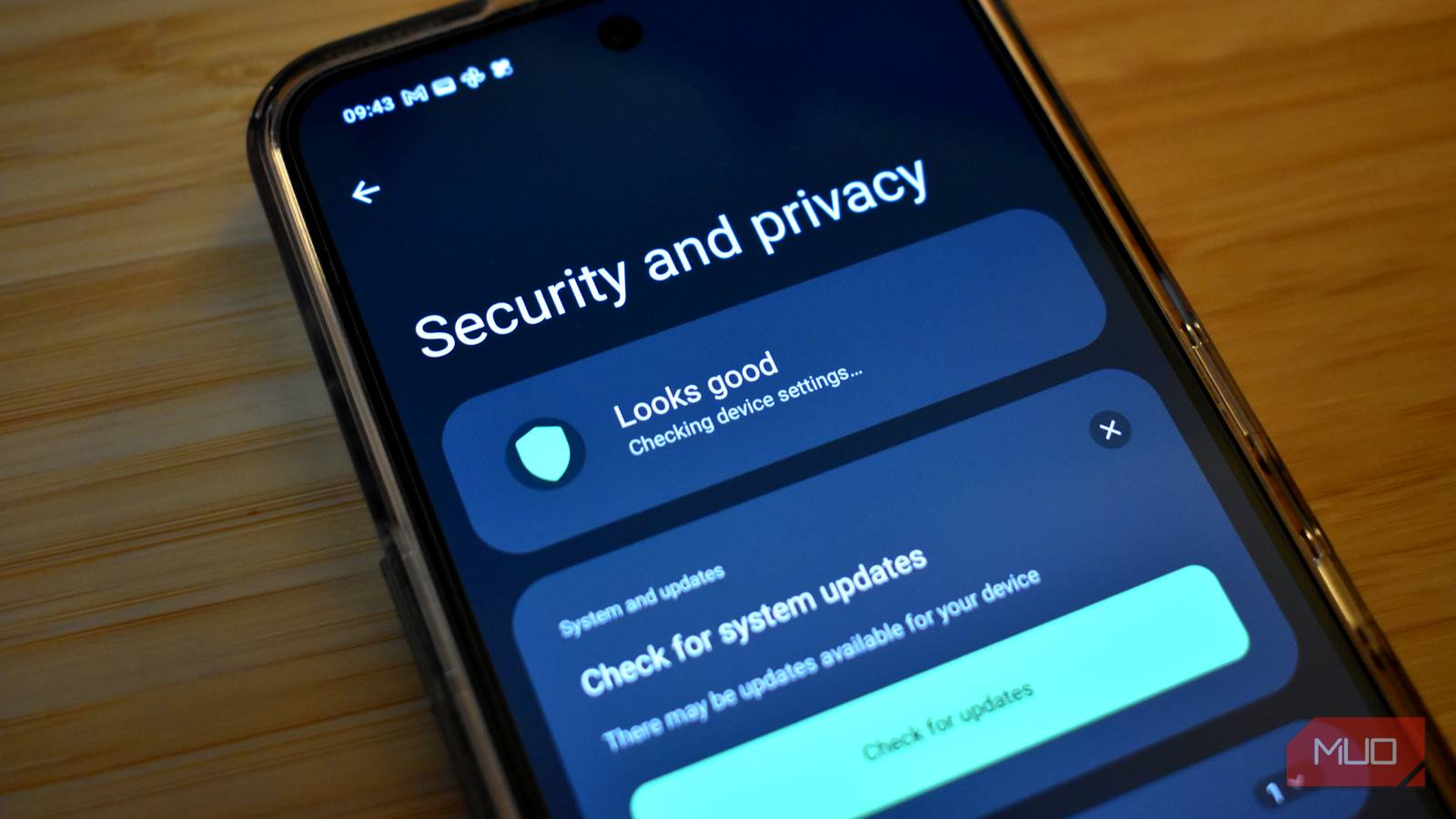 checking security and privacy settings android smartphone.