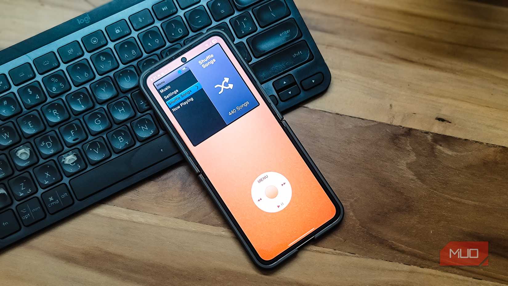 Classipod music option open on Samsung Galaxy Z Flip 6