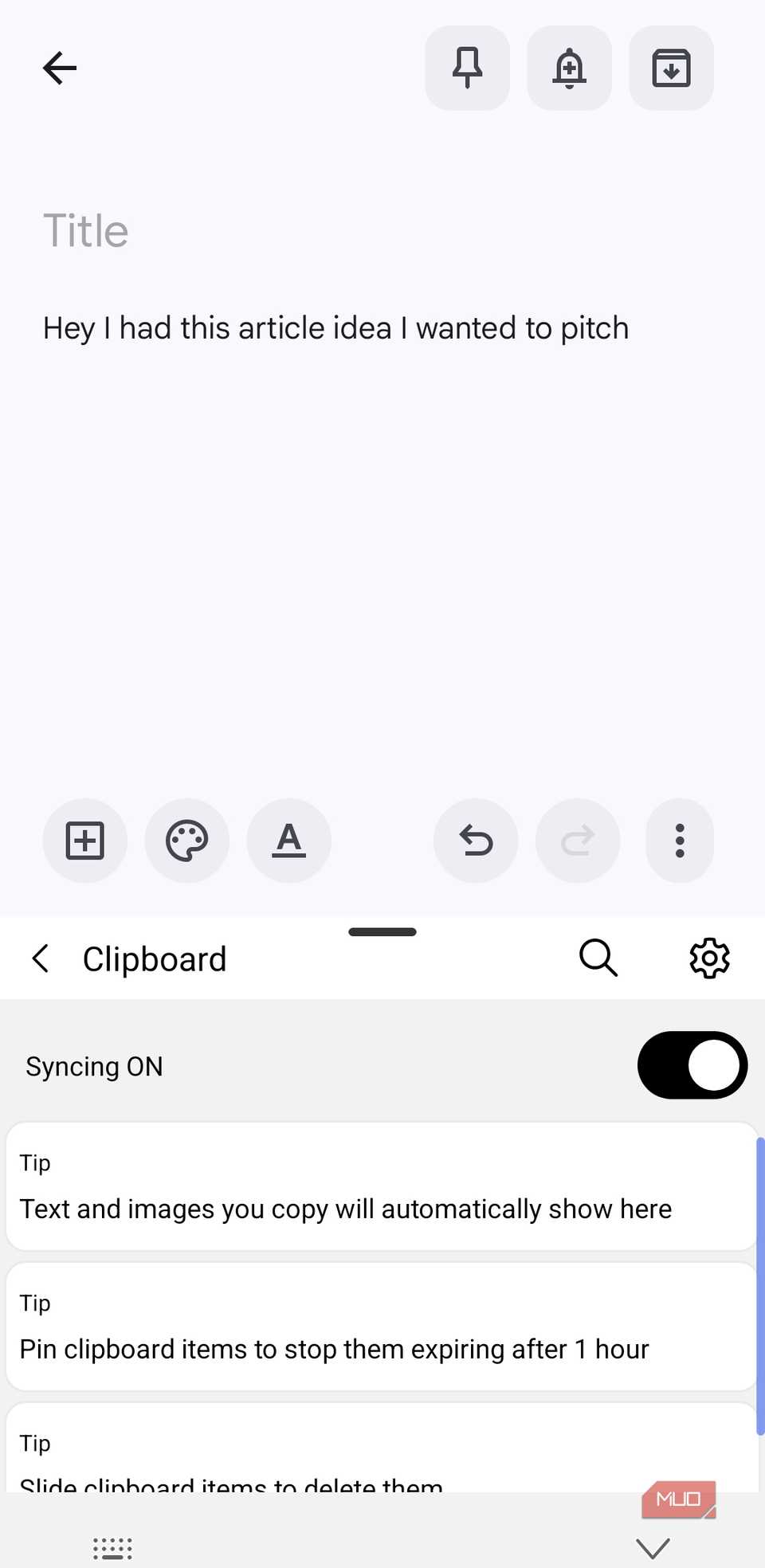 Clipboard feature on SwiftKey