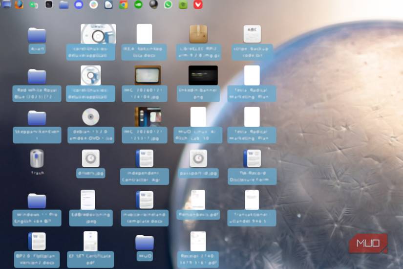 A cluttered desktop