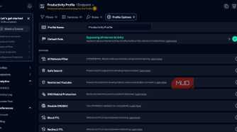 Control D productivty profile opton