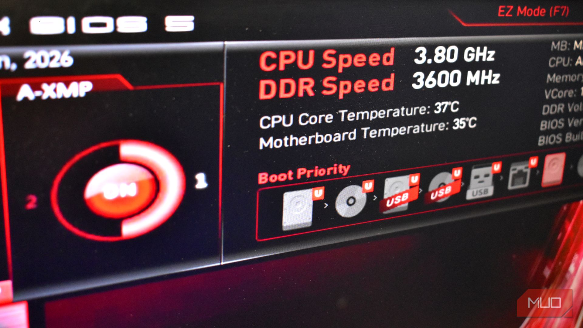 cpu speed ddr speed msi bios.
