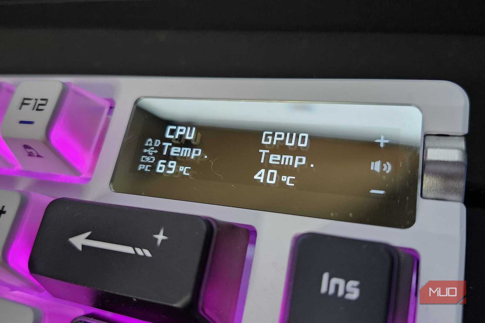 cpu temps কীবোর্ড