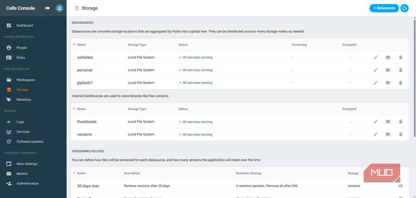 Pydio বিক্রয়ের উপর ডেটা ব্যবস্থাপনা
