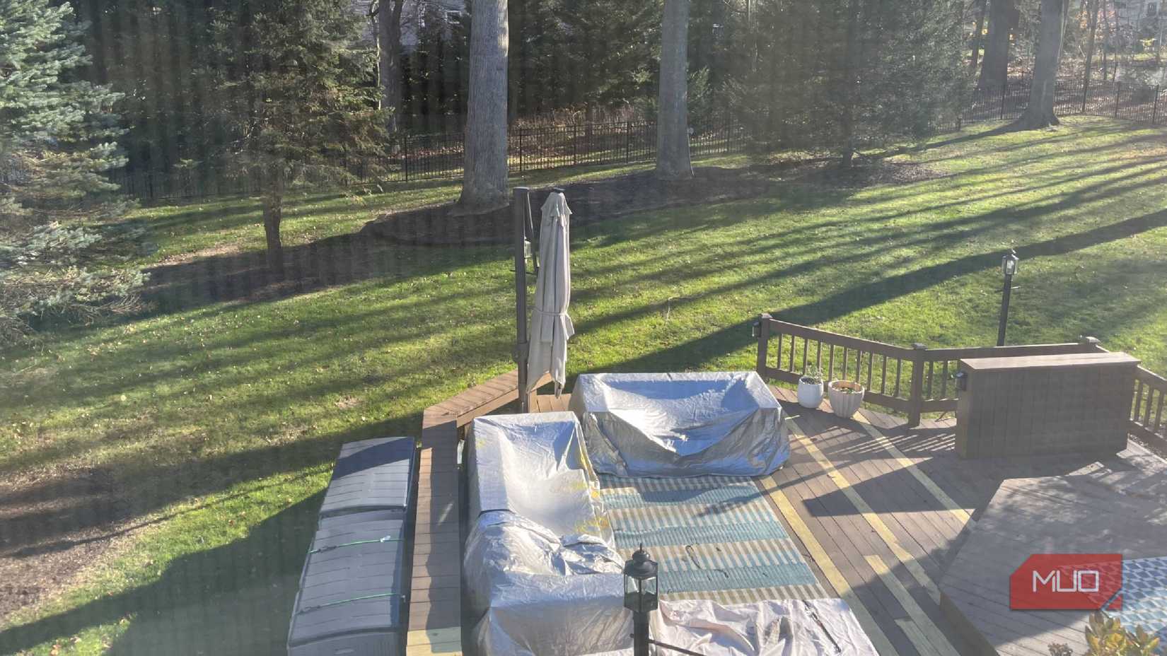 A deck that was painted