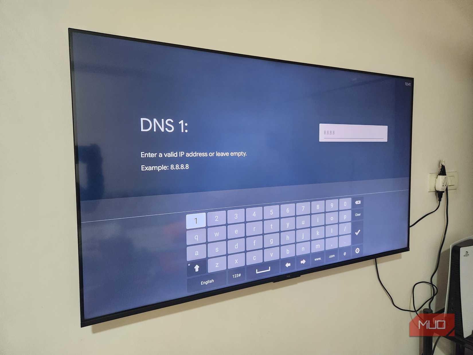 DNS settings on a TV