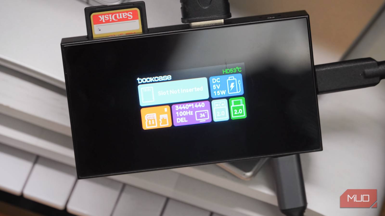 I switched to a USB-C hub with a touchscreen and it's a game-changer for device monitoring