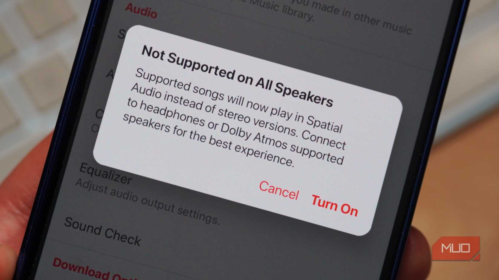 Dolby Atmos not supported on certain speakers.