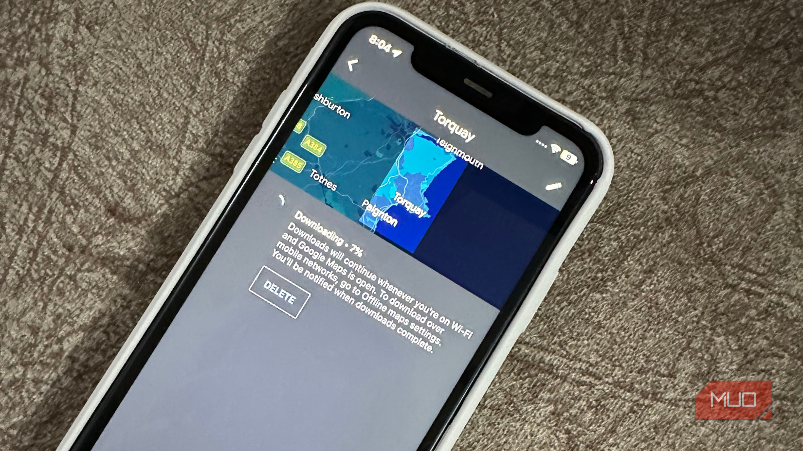 Downloading offline map in Google Maps