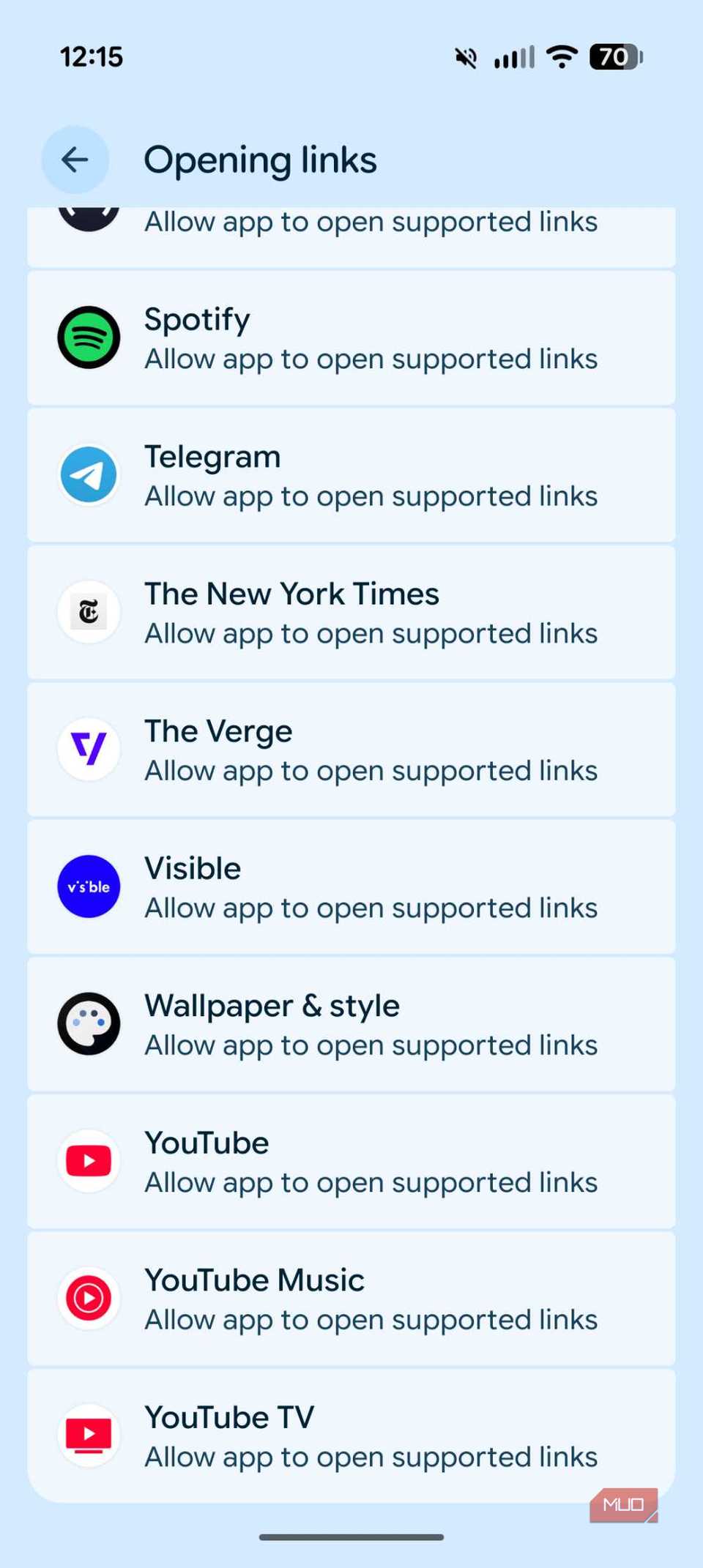 Picking links for LinkSheet