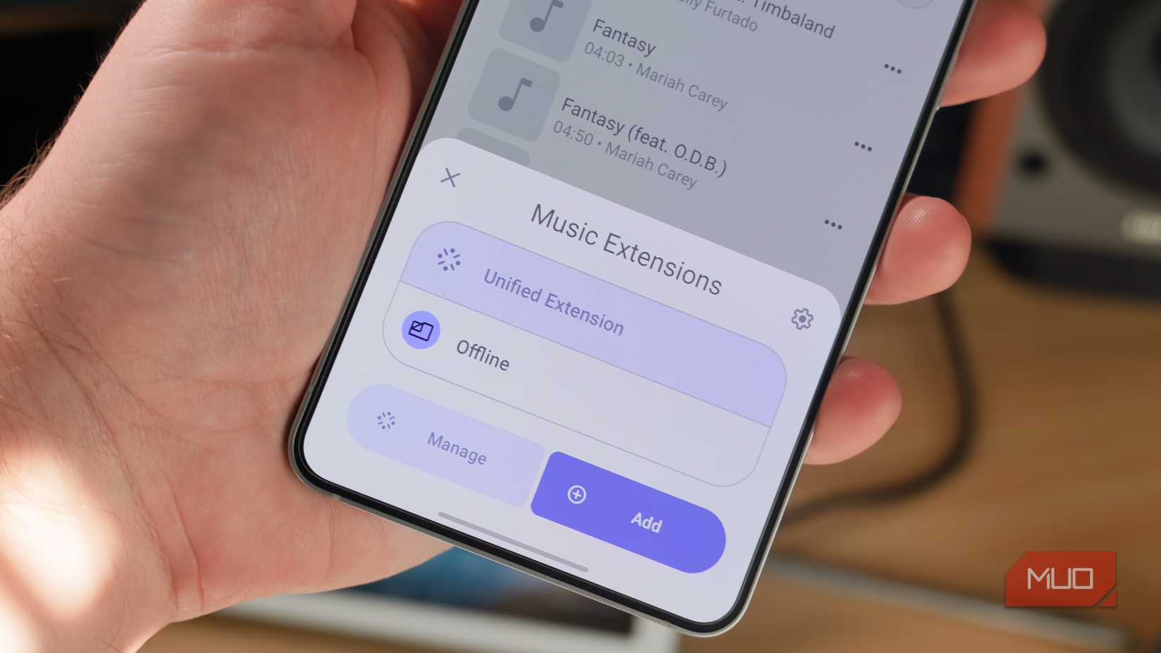 Adding a music extension in the Echo app.