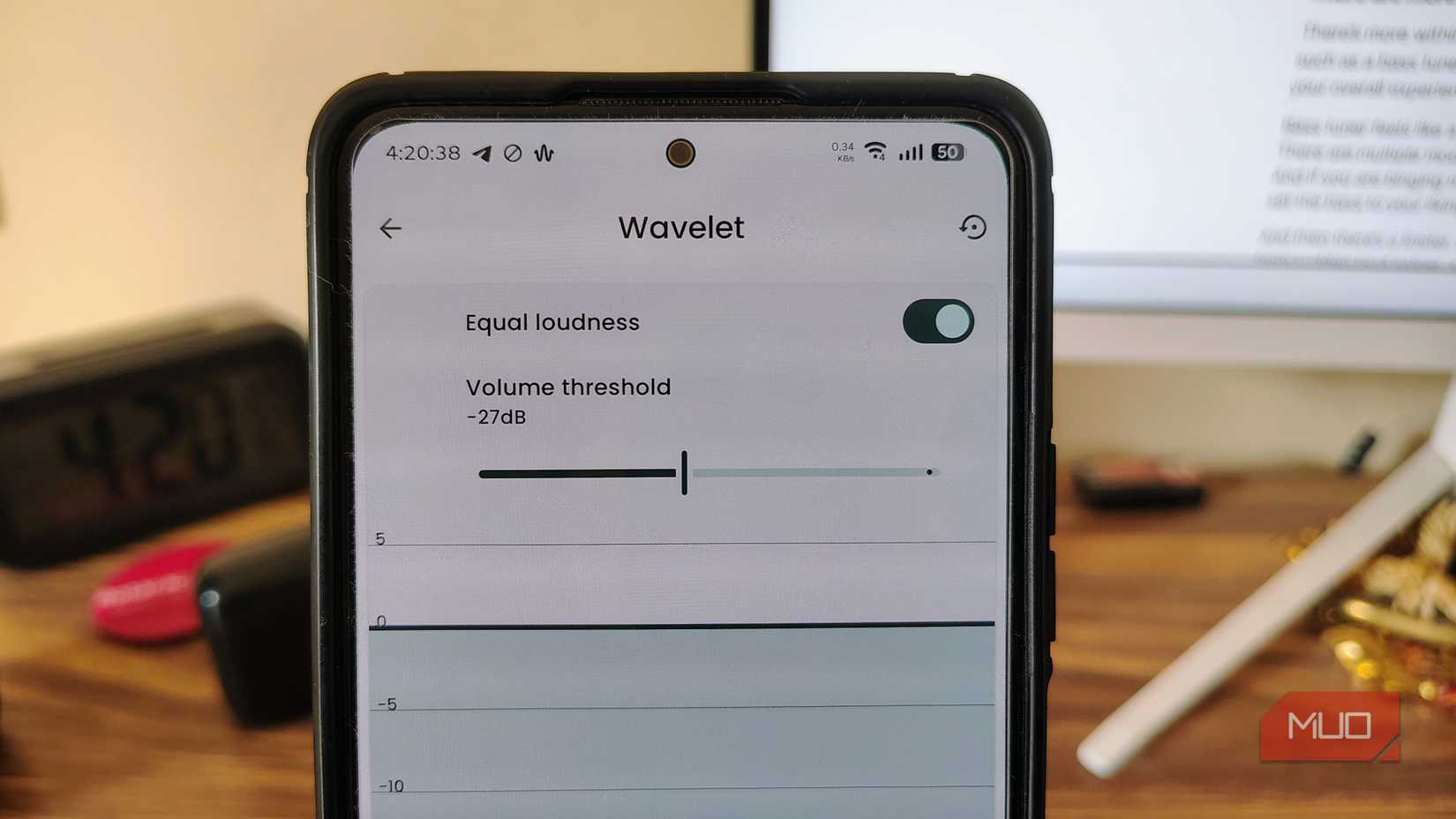 Equal loudness feature in Wavelet app.