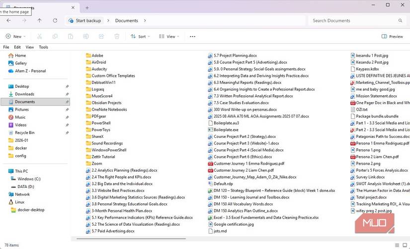 Administrador de archivos que muestra extensiones después de la liberación