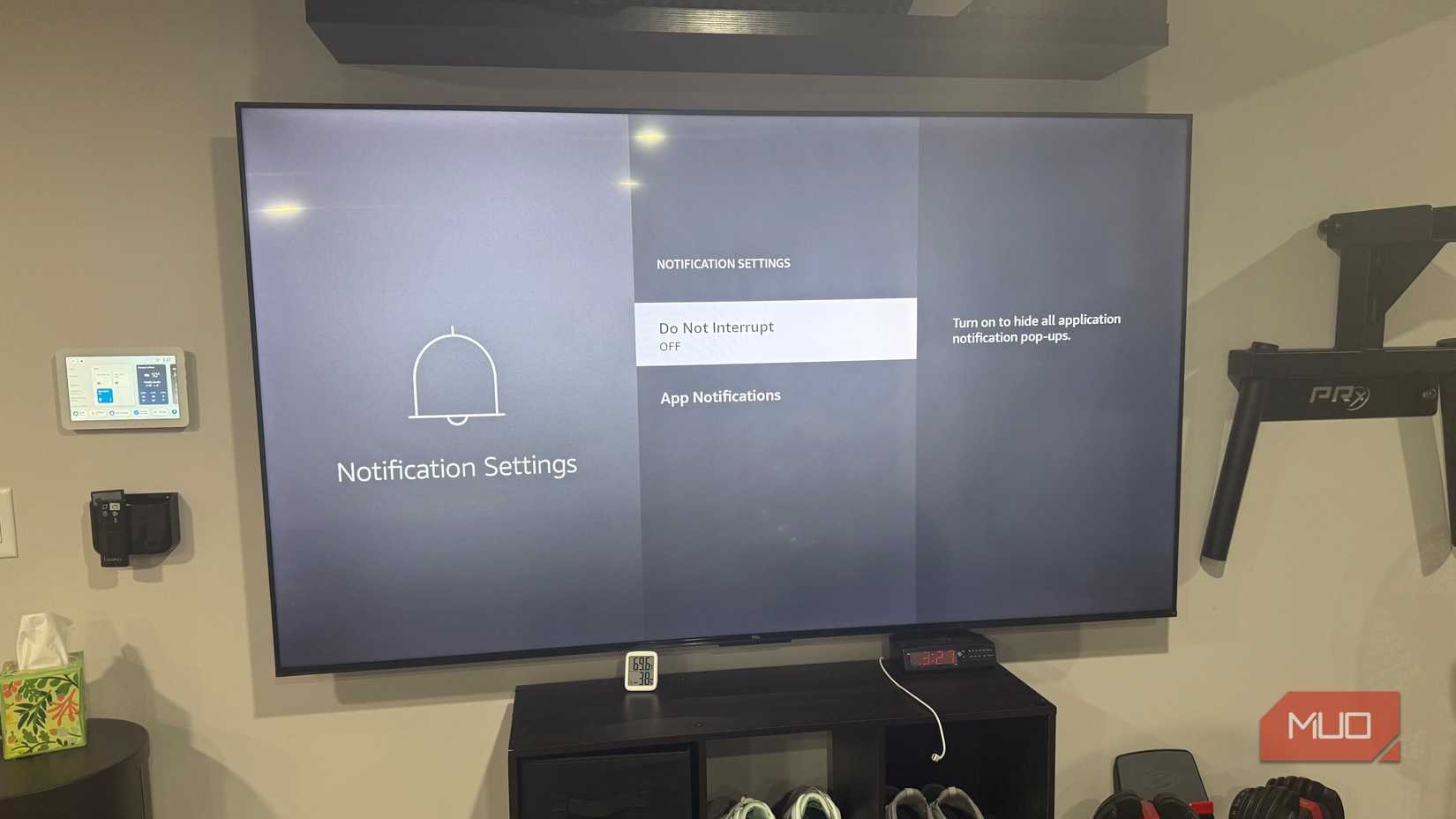 fire tv notifaction settings do not interupt