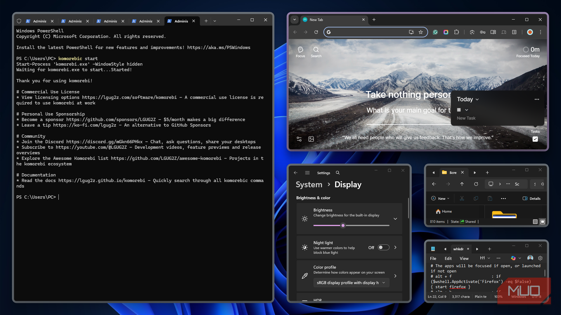 I replaced FancyZones with a real tiling window manager on Windows