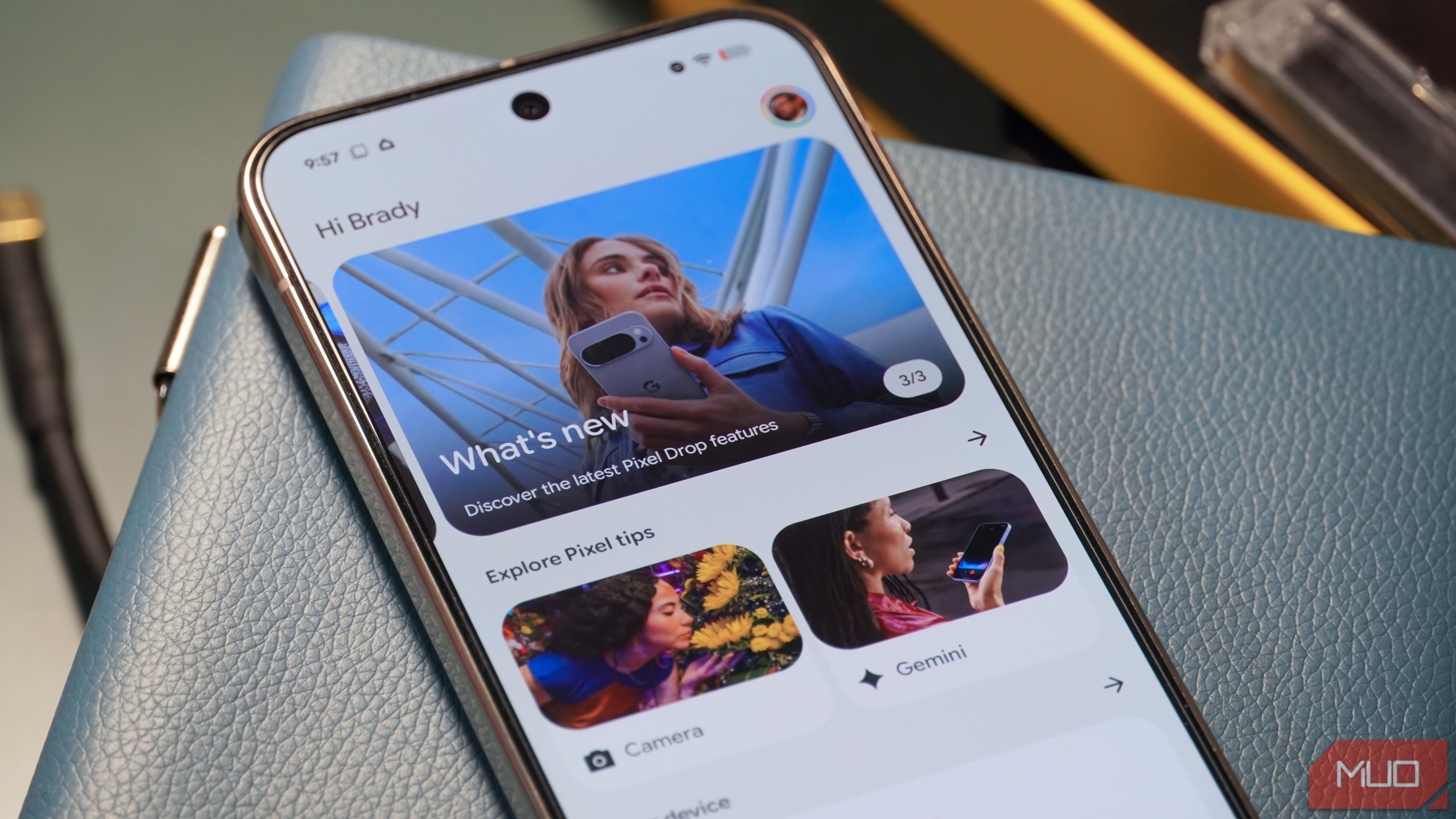 The 'My Pixel' app on a Google Pixel 9 Pro XL.